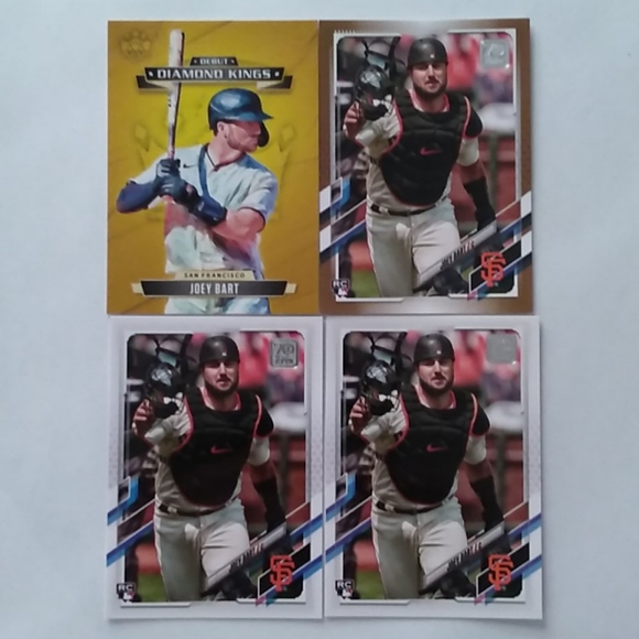 Topps 2021 Joey Bart 4 Card Rookie LOT